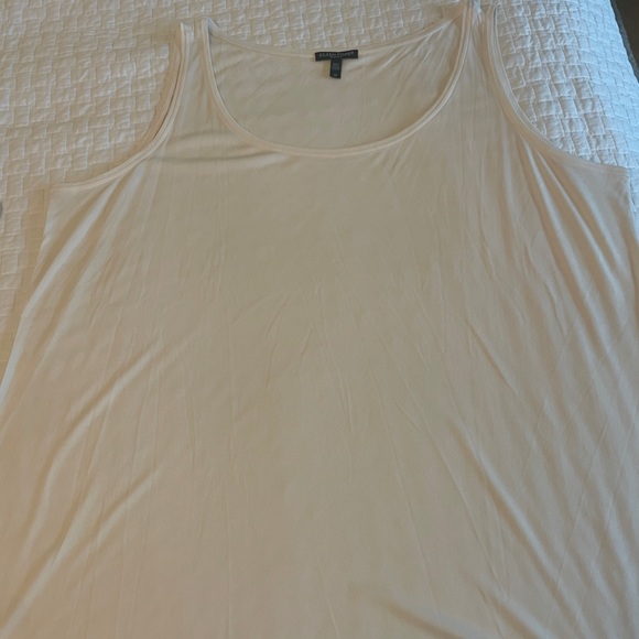 Eileen Fisher white silk stretch jersey tunic - Picture 1 of 3